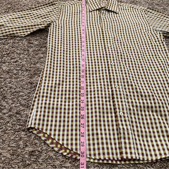 Bugatchi Men’s Shaped fit Checkered Button down shirt Small - Picture 8 of 11